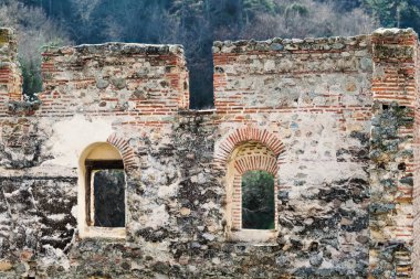 Bulgaristan 'ın Melnik kentindeki Ortaçağ Bizans kalesi