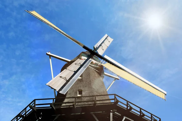 Historical Corn Windmill Zandhaas Santpoort Noord Netherlands — Stock Photo, Image