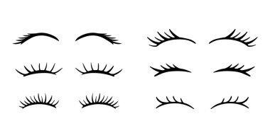 Kozmetik, makyaj, güzellik ve moda için kirpikleri