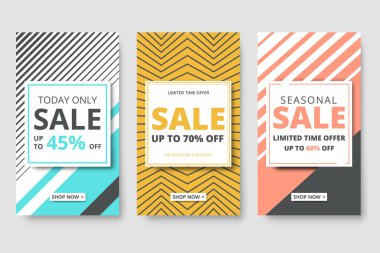 Mobil uygulamalar için modern promosyon sosyal medya hikaye afişi. Şık bir satış ve soyut modelli indirimli tanıtım geçmişi. Sosyal medya afişi şablonu, kupon, indirim, sezon indirimi