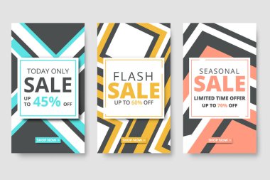 Mobil uygulamalar için modern promosyon sosyal medya hikaye afişi. Şık bir satış ve soyut modelli indirimli tanıtım geçmişi. Sosyal medya afişi şablonu, kupon, indirim, sezon indirimi