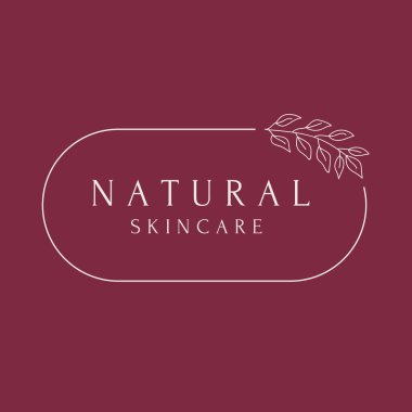 Vektör botanik logo tasarım şablonları modaya uygun sanat tarzında. Kozmetik, düğün, cilt bakımı ve doğal ürünler için amblem veya çerçeve sembolleri.