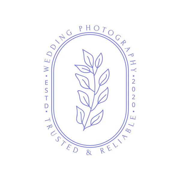 Vector Botanische Logodesign Vorlagen Trendigen Linienkunst Minimal Stil Emblem Oder — Stockvektor