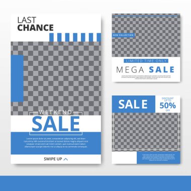 Minimalist sosyal medya seti, imajınız için boş alanlı tasarım tasarımı içeren öyküler yayınlıyor. Sosyal medya tanıtımı, indirimi, satışı için satış afişi şablonu