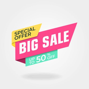 Beyaz arka planda modern tasarıma sahip indirimli afiş şablonu, promosyon, sosyal medya postası, pazarlama kiti için modern minimalist tasarım