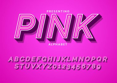 Soyut 3d modern alfabe yazı tipleri. Tipografi teknolojisi elektronik spor dijital oyun müziği geleceğin yaratıcı yazı tipi