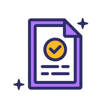 Logo, web, iniş sayfası, çıkartma ve arkaplan için onaylanmış Görev simgesi vektör çizimi