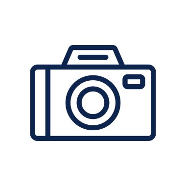 logo, web, iniş sayfası, çıkartmalar ve arkaplan için kamera ikonu vektör illüstrasyonu