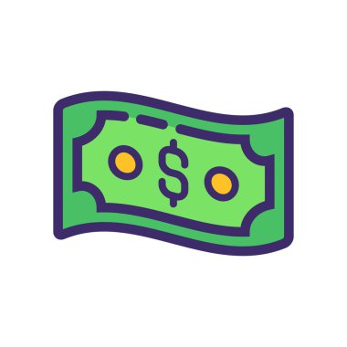 Logo, web, iniş sayfası, çıkartmalar ve arkaplan için para simgesi çizimi