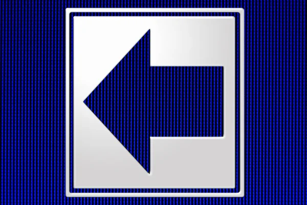 Arrow Sign Left White — Stock Photo, Image