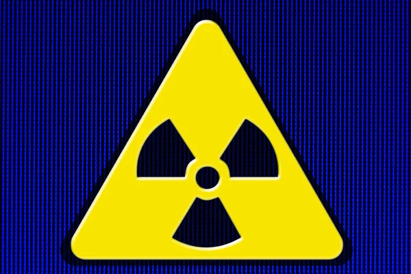 核符号3D黄色 — 图库照片