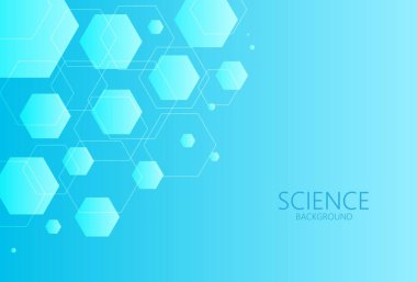 Altıgen şekilli soyut gradyan mavi arkaplan