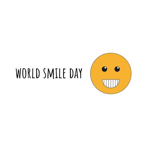 World Smile Day Lettering Illustration Inglés Diseño Aislado Sobre Fondo — Archivo Imágenes Vectoriales