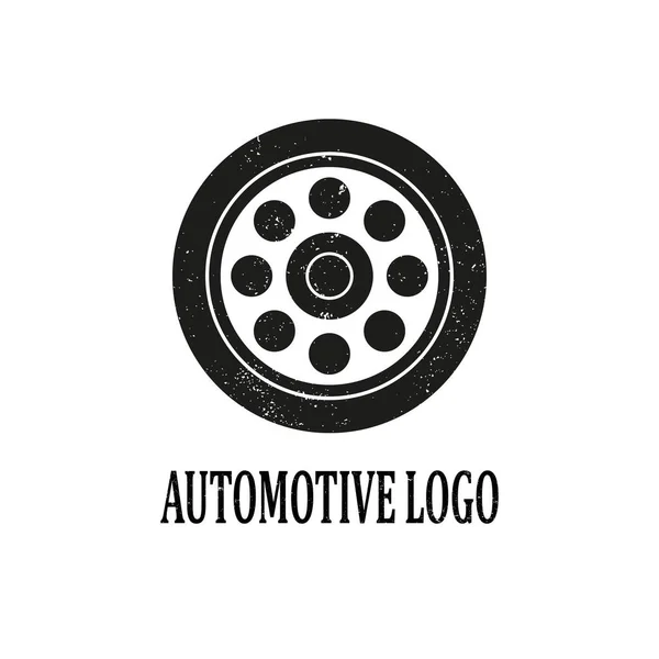 Grunge Texture Automotive Logo Design Izolacja Białym Tle — Wektor stockowy