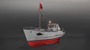 Balıkçı teknesi Skulte 'nin 3D görüntüsü