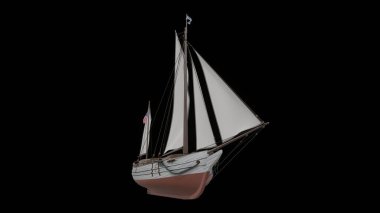 İstiridye yelkenli spreyinin 3B görüntüsü