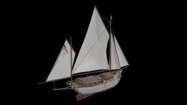 İstiridye yelkenli spreyinin 3B görüntüsü