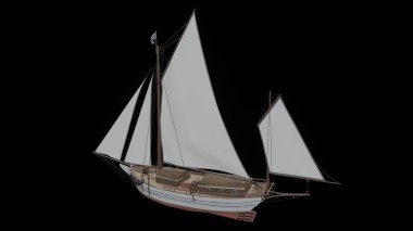 İstiridye yelkenli spreyinin 3B görüntüsü