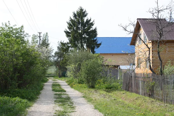 Ein Weg Dorf Zwischen Den Häusern — Stockfoto