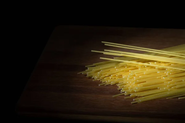 Spaghetti Fondo Nero — Foto Stock