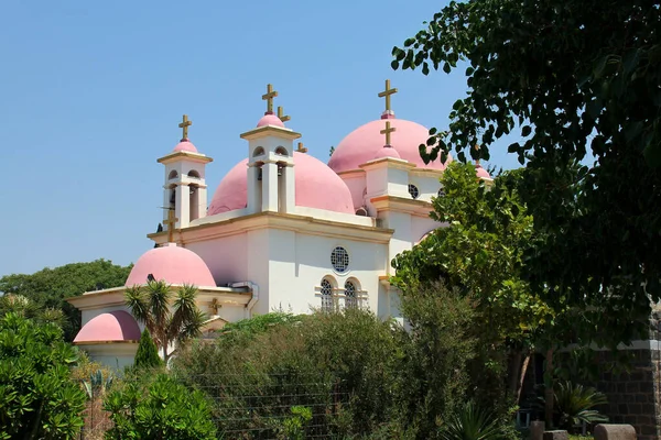 Grekisk Ortodoxa Kyrkan Det Grekisk Ortodoxa Klostret Kafarnaum Utanför Galileiska — Stockfoto