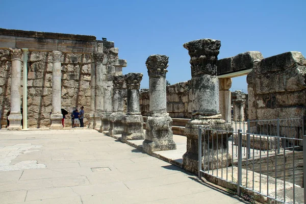 Ruiny Kafarnaum Wzdłuż Morza Galilejskiego Izrael — Zdjęcie stockowe
