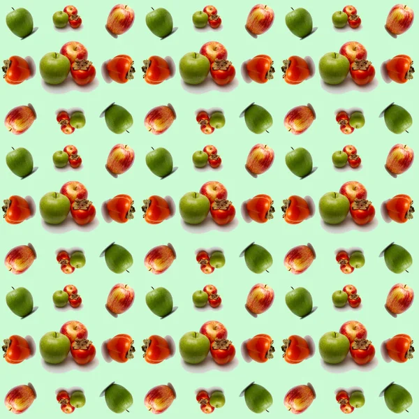 Seamless Fruit Pattern Made Photographs — Stock Photo, Image