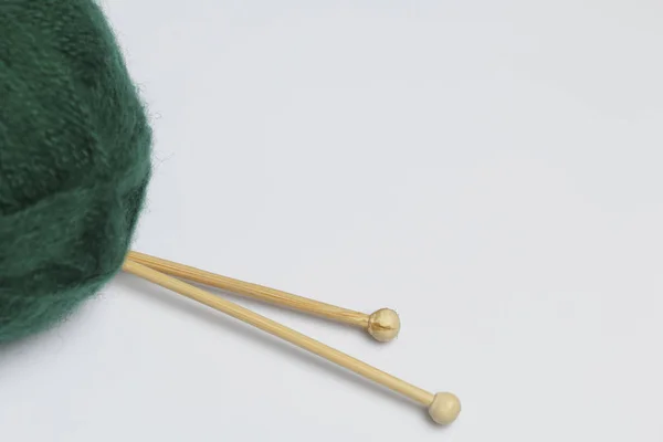 Tangle Thread Knitting Knitting Needles Stuck — Stock Photo, Image