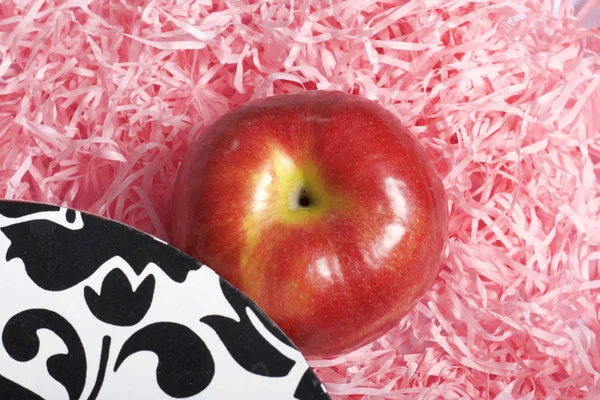 Pečená Šťavnatá Jablka Lehni Papíru Hobliny — Stock fotografie