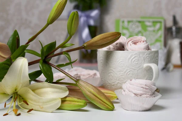 Handmade Cup Decorated with Polymer Clay Roses. Jewelry Made of White  Polymer Clay Stock Image - Image of jewelry, white: 189823573