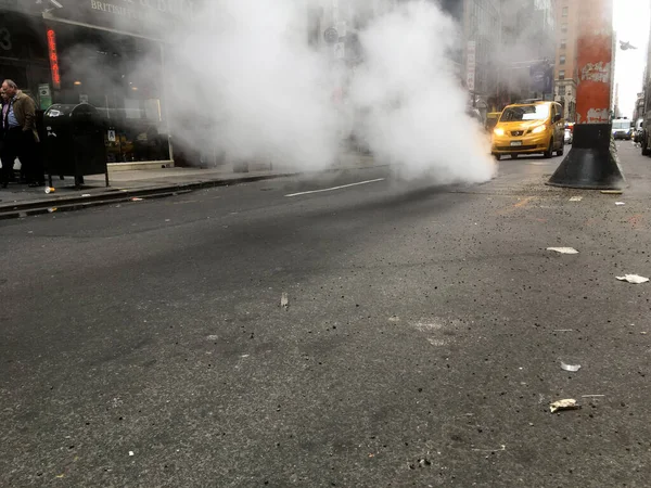 Février 2018 New York Taxi Jaune New York Conduit Dans — Photo