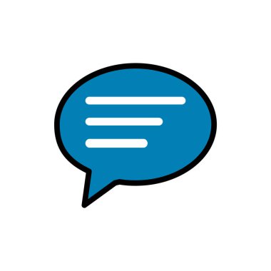 Beyaz arkaplanda sohbet simgesi izole edildi. Logo, web, uygulama, tasarım için sohbet simgesi ve modern sohbet simgesi. Sohbet simgesi basit işareti. Grafik ve web tasarımı için sohbet simgesi düz vektör çizimi.
