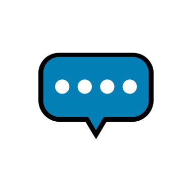 Beyaz arkaplanda sohbet simgesi izole edildi. Logo, web, uygulama, tasarım için sohbet simgesi ve modern sohbet simgesi. Sohbet simgesi basit işareti. Grafik ve web tasarımı için sohbet simgesi düz vektör çizimi.