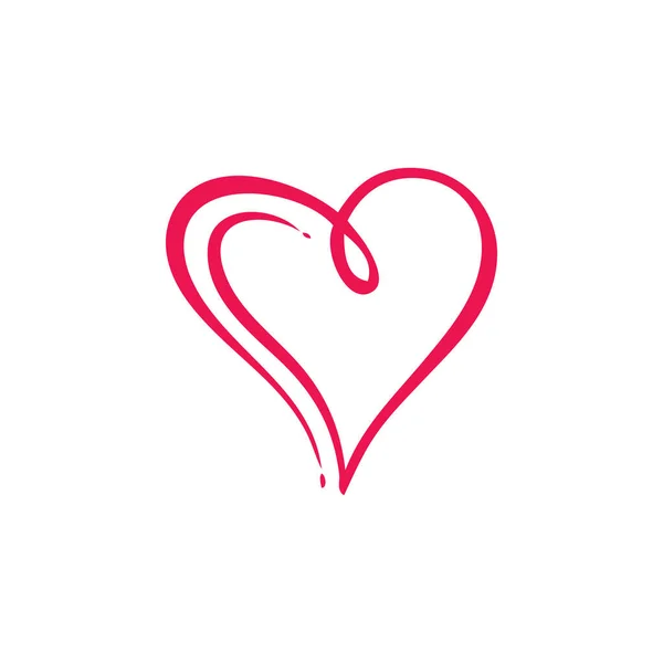 Icono Del Corazón Corazón Simple Logo Amor Signo Icono Amor — Vector de stock