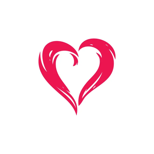 Icono Del Corazón Corazón Simple Logo Amor Signo Icono Amor — Vector de stock