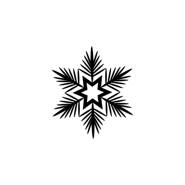 Значок Снежинки Выделен Белом Фоне Иконка Snowflake Современный Символ Snowflake — стоковый вектор