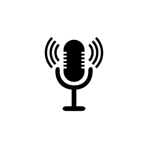 icône de microphone. enregistrement de podcast, musique, symbole vocal.  6988896 Art vectoriel chez Vecteezy