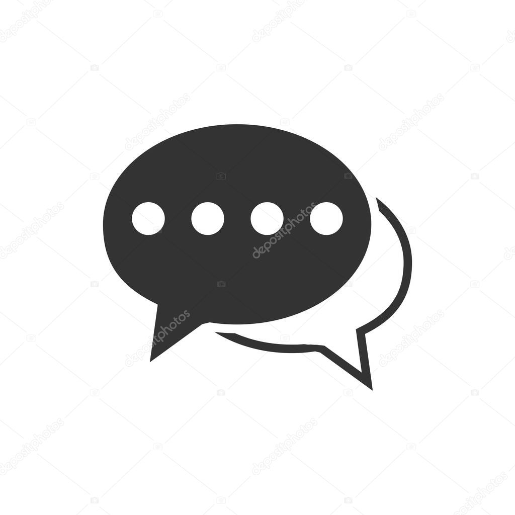 chat icon isolated on white background. chat icon trendy and modern chat symbol for logo, web, app, design. chat icon simple sign. chat icon flat vector illustration for graphic and web design.