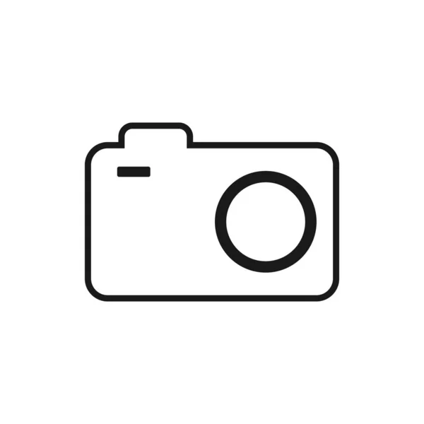 Photo Camera Icon Isolated Black White Background Camera Icon Vector — Stock Vector