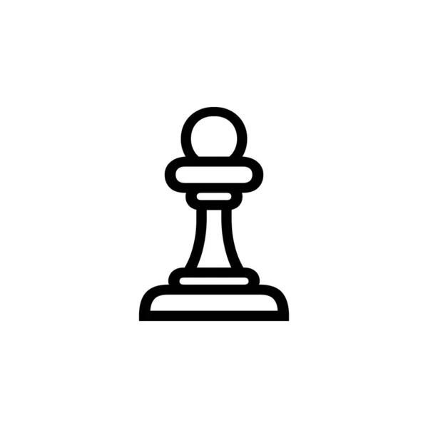 Chess Icon Isolated White Background Chess Icon Trendy Modern Chess — Stock Vector