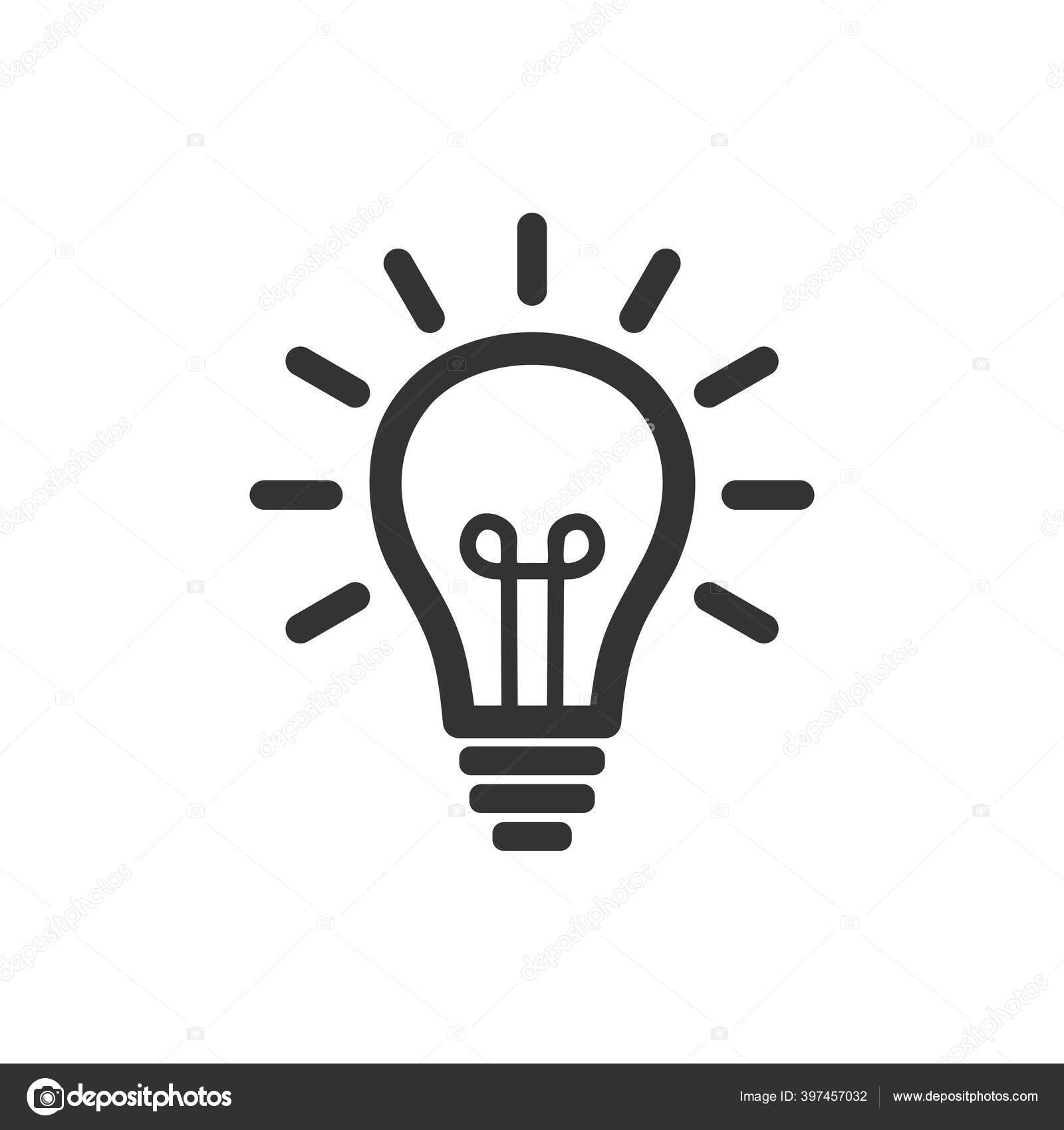 Glühbirnen Icon Vektor Glühbirne Isoliert Auf Weißem Hintergrund Glühbirnen  Symbol Stock-Vektorbild von ©Dustin99 397457032, image size:1600x1700