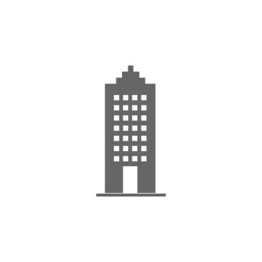 Beyaz arka planda izole edilmiş bina simgesi. Bina Simgesi Moda ve Modern Binalar Sembolü Logo, Web, Uygulama, Ui. Bina Simgesi Simgesi Basit İşareti. Grafik ve Web Tasarımı İçin Bina Simgesi Düz Vektör İllüstrasyonu.