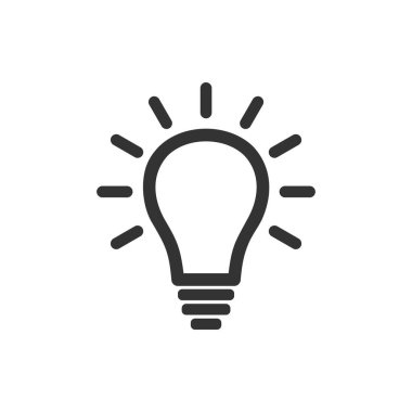 Ampul Simgesi Vektörü. Beyaz arka planda izole edilmiş ampul simgesi. Ampul Simgesi Moda ve Modern Ampul Sembolü Logo, Web, Uygulama, Ui. Ampul Simgesi Basit İşareti. Grafik ve Web Tasarımı için Ampul Simgesi Düz Vektör İllüstrasyonu. EPS10