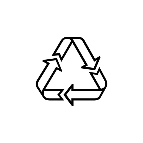 Arrow Recycling Vector Icon Isolated Flat Triangular Recycling Symbol Recycle — Vetor de Stock