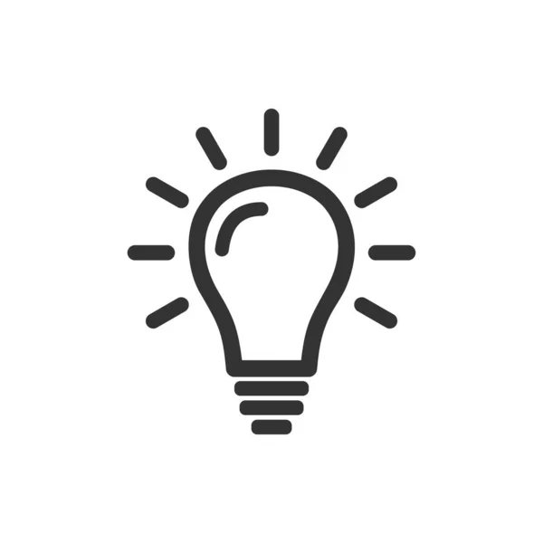 Вектор Иконки Лампочки Значок Лампочки Изолирован Белом Фоне Bulb Icon — стоковый вектор