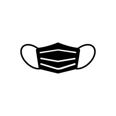 yüz maskesi ikon vektörü. Yüz maskesi simgesi beyaz arkaplanda izole edildi. yüz maskesi simgesi moda ve logo, web, uygulama, tasarım için modern yüz maskesi sembolü. yüz maskesi simgesi basit işareti.
