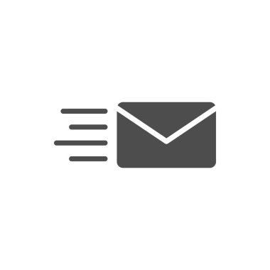 Beyaz arkaplanda zarf ya da posta simgesi izole edildi