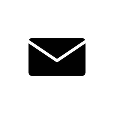 Beyaz arkaplanda zarf ya da posta simgesi izole edildi