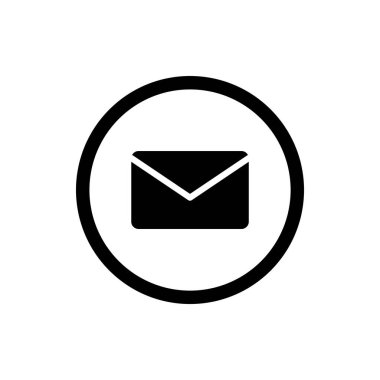 Beyaz arkaplanda zarf ya da posta simgesi izole edildi