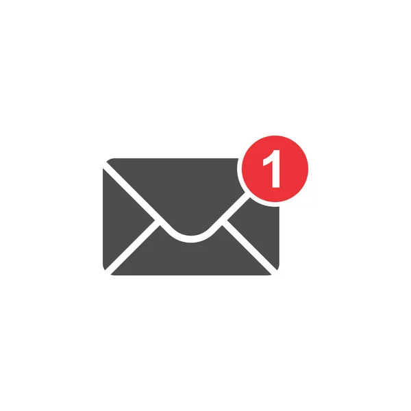 Envelop Mail Pictogram Geïsoleerd Witte Achtergrond — Stockvector